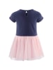 happy girls by Eisend Jurk donkerblauw/lichtroze