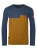 Trollkids Longsleeve "Bergen" in Hellbraun/ Dunkelblau