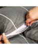 ESPRIT 2er- Set: Renforcé-Kissenhüllen "E-Harp" in Anthrazit