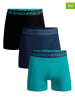 Muchachomalo 3er-Set: Boxershorts in Dunkelblau/ Schwarz/ Türkis