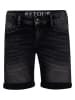 Retour Jeans-Shorts "Loek" in Schwarz/ Schwarz in Schwarz