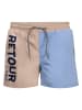 Retour Badeshorts "Renzo" in Beige/ Hellblau