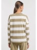 ELBSAND Longsleeve "Milia" in Beige/ Weiß