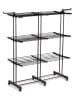 Vitapur Wäscheständer ''Duo'' in Schwarz - (B)134 x (H)170 x (T)65 cm