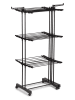 Vitapur Wäscheständer ''Duo'' in Schwarz - (B)134 x (H)170 x (T)65 cm