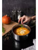 ROSMARINO 2-delige set: steelpan met deksel "Hexapro" zilverkleurig - 1,2 l