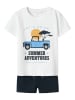 name it 2-delige outfit "Jaspen" wit/zwart