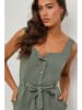 Le Monde du Lin Linnen jumpsuit groen