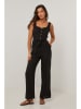 Le Monde du Lin Leinen-Jumpsuit in Schwarz