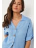 Le Monde du Lin Leinen-Bluse in Hellblau