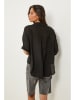 Le Monde du Lin Leinen-Bluse in Schwarz