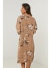Le Monde du Lin Leinen-Kleid in Hellbraun