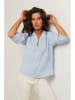 Le Monde du Lin Leinen-Blouson in Hellblau