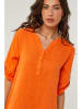 Le Monde du Lin Leinen-Kleid in Orange