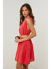 Le Monde du Lin Leinen-Kleid in Rot