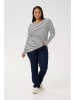 Kaffe Longsleeve in Weiß/ Schwarz