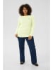 KAFFE curve Longsleeve in Weiß/ Hellgrün