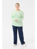 Kaffe Longsleeve wit/lichtgroen