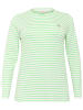 Kaffe Longsleeve in Weiß/ Hellgrün