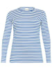 Kaffe Longsleeve wit/blauw