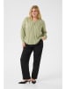 KAFFE curve Bluse in Oliv/ Weiß