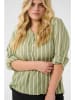 KAFFE curve Blouse olijfgroen/wit