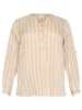 Kaffe Bluse in Beige/ Weiß