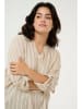 Kaffe Bluse in Beige/ Weiß