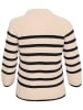 KAFFE curve Pullover in Beige/ Schwarz