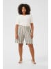 KAFFE curve Short crème/wit