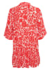 Kaffe Kleid in Rot/ Weiß