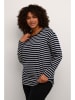 Kaffe Longsleeve donkerblauw/wit
