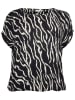 Kaffe Bluse in Schwarz/ Weiß
