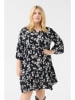 Kaffe Kleid in Dunkelblau/ Weiß