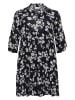 Kaffe Kleid in Dunkelblau/ Weiß