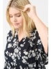 Kaffe Kleid in Dunkelblau/ Weiß