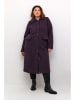 KAFFE curve Tussenmantel auberginekleurig