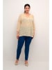KAFFE curve Blouse wit/geel
