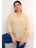KAFFE curve Blouse wit/geel