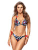 Meriell Club Biustonosz bikini w kolorze granatowo-biało-czerwonym