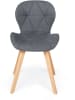 IDOMYA Factory 4-delige set: eetkamerstoelen "Gatsby" grijs/lichtbruin - (B)48 x(H)79 x(D)50 cm