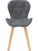IDOMYA Factory 4-delige set: eetkamerstoelen "Gladys" grijs/lichtbruin - (B)50 x(H)79 x(D)46 cm