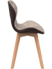 IDOMYA Factory 4-delige set: stoelen "Gladys" beige/bruin - (B)50 x (H)79 x (D)46 cm