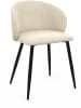 IDOMYA Factory 2-delige set: eetkamerstoelen "Léona" crème/zwart - (B)53 x (H)71 x (D)51 cm