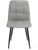 IDOMYA Factory 4er-Set: Esszimmerstühle "Linda" in Grau/ Schwarz - (B)55 x (H)88 x (T)46 cm