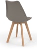 IDOMYA Factory 4-delige set: stoelen "Nordia" beige/lichtbruin - (B)51 x (H)79,5 x (D)46 cm