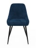 IDOMYA Factory 4er-Set: Stühle "Olivia" in Dunkelblau/ Schwarz - (B)54 x (H)79 x (T)47,5 cm