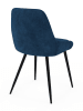 IDOMYA Factory 4-delige set: stoelen "Olivia" donkerblauw/zwart - (B)54 x (H)79 x (D)47,5 cm