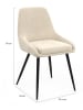 IDOMYA Factory 4-delige set: stoelen "Olivia" crème/zwart - (B)54 x (H)79 x (D)47,5 cm