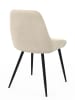 IDOMYA Factory 4-delige set: stoelen "Olivia" crème/zwart - (B)54 x (H)79 x (D)47,5 cm